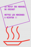 Petit jeu mensuel de Cricket - Avril