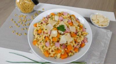 Risotto de coquillettes courge butternut & jambon