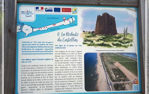 Séjour à Marseillan-Plage (34) - Balade à vélo direction Sète : la Redoute du Castellas et son histoire