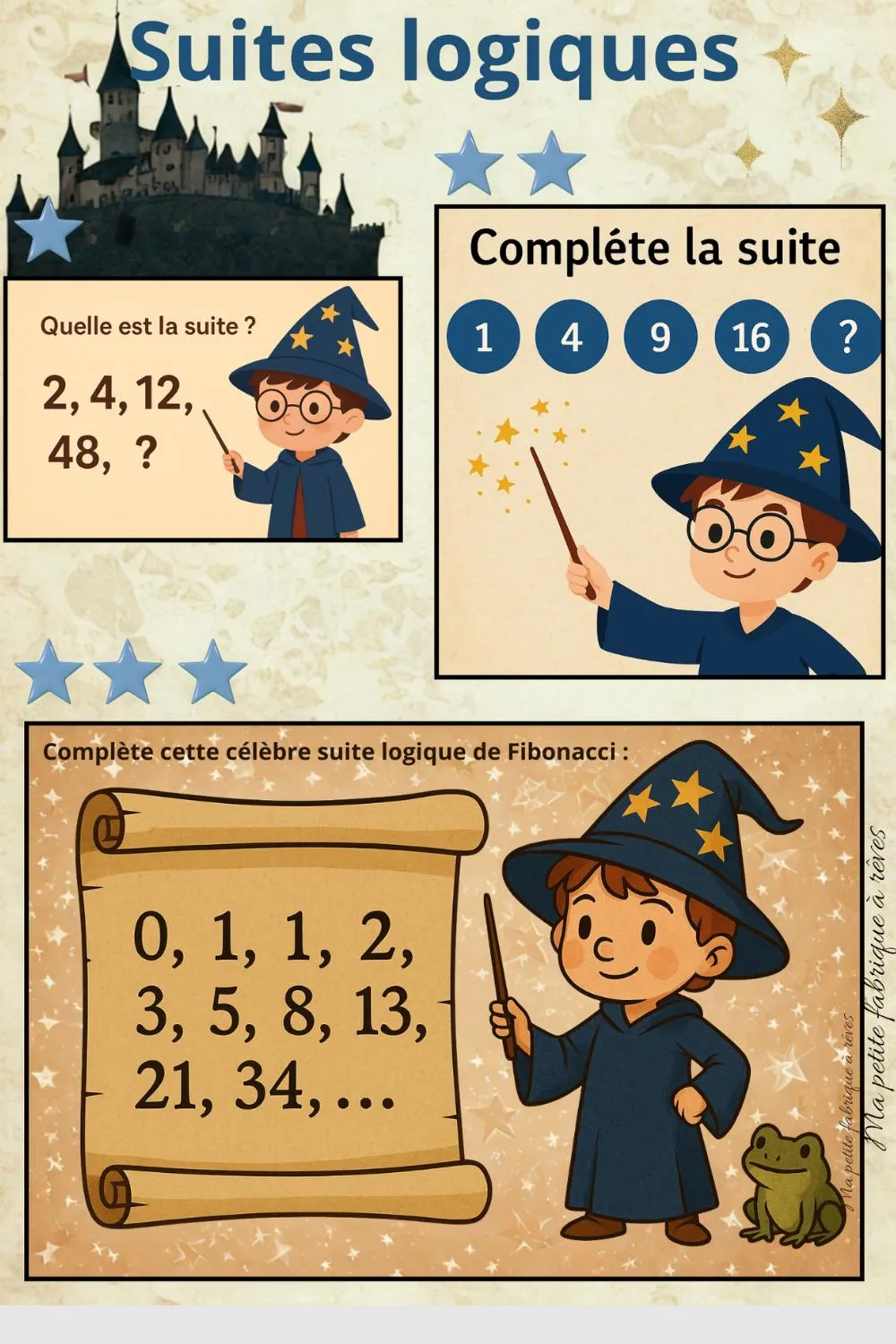 Suites logiques cycle 3 Harry Potter