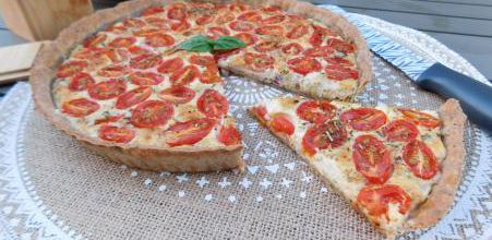 Tarte à la moutarde & tomates cerises 