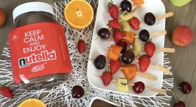 Brochettes de fruits au Nutella