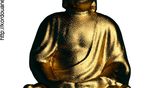 Image de bouddha doré (tube, render)