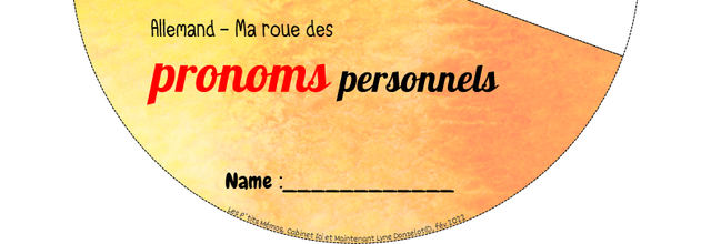 Allemand : roues des PRONOMS PERSONNELS ET INTERROGATIFS