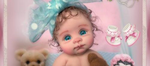  Petit ange aux yeux bleus .