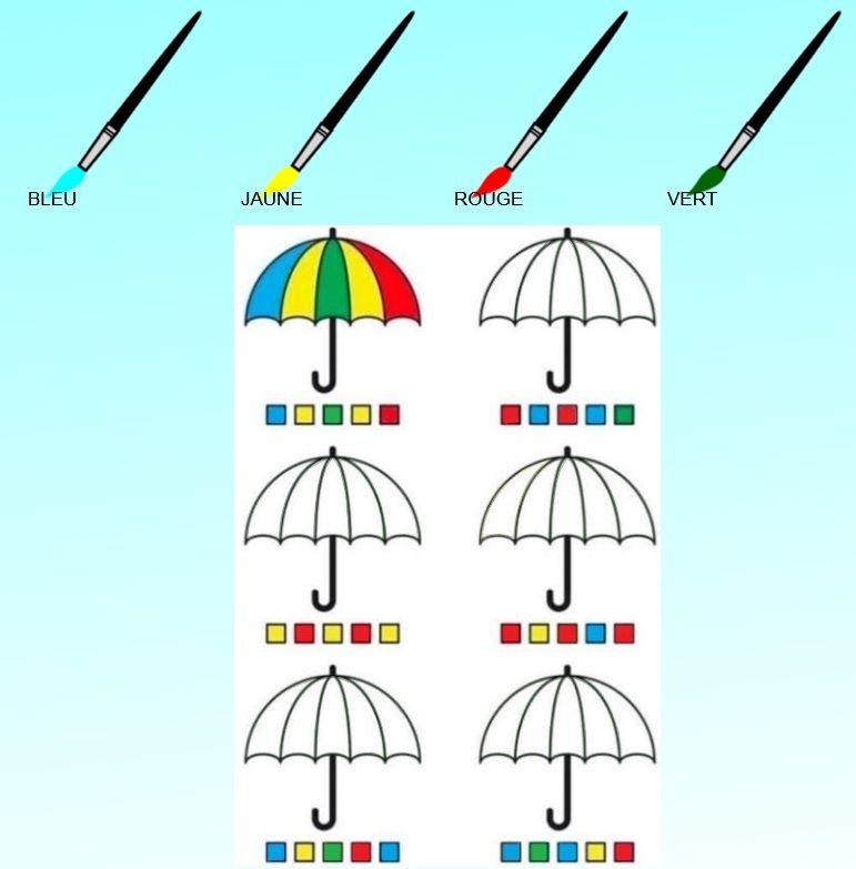 maternelle, couleurs, Jclic, TICE