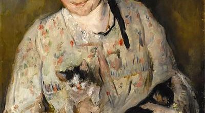 Tableau du samedi : Jeune femme avec des chats