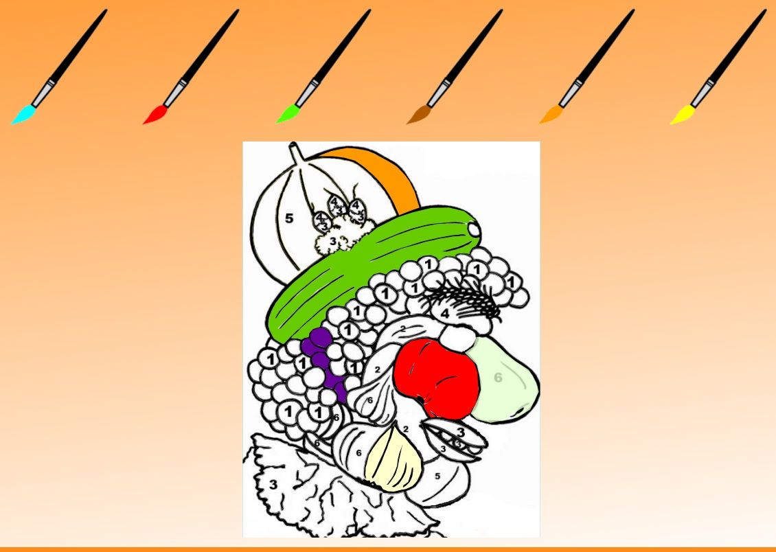 Revoir les chiffres de 1 à 6 avec les Tice et Arcimboldo en maternelle.