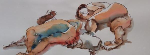 Encre, aquarelle et chat...