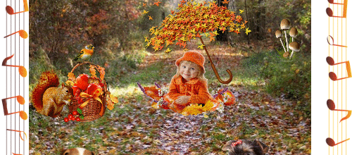 PAYSAGE AUTOMNALE ANIMAUX