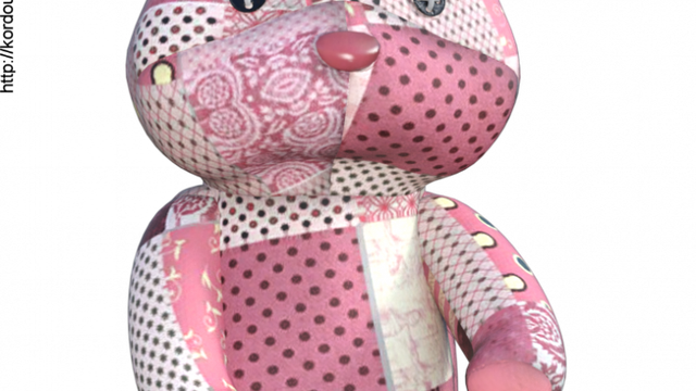 Tube de jouet chat en peluche (render-image)
