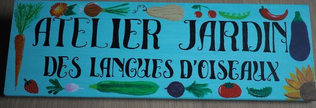 Une pancarte pleine de légumes...