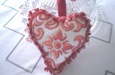 Coussinet coeur rose