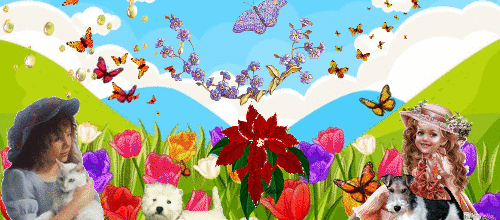 ENFANTS PAPILLONS DANS LA NATURE