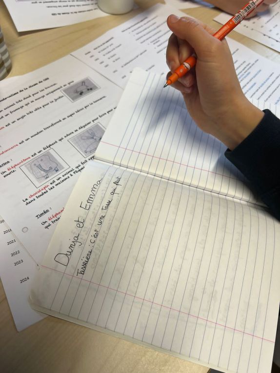 Album photo :  projet d'écriture Classe Bleue 2025