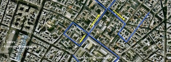 Paris IIIème (1/2) : Quartier du Temple (autour des Archives)