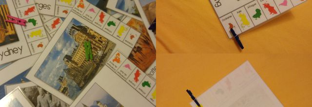 Mes clothespin cards sur les monuments du monde