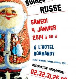 SAMEDI 4 JANVIER 2014 - SOIREE RUSSE à l'Hôtel de Normandie