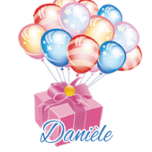 384 Cadeau ballon, gif animé, blinkie