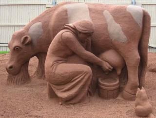Sculptures de sable.
