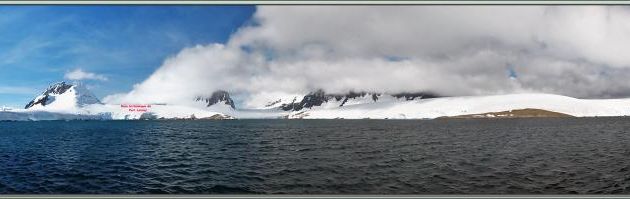 Images panoramiques de la base britannique de Port Locroy - Ile Goudier - Neumayer Channel - Péninsule Antarctique 