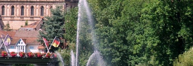 le jet d'eau à Montbeliar