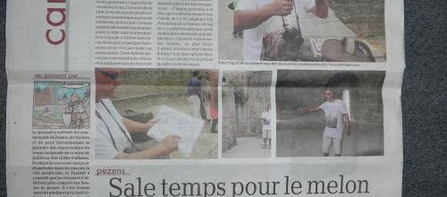 La Dépêche du Midi, " A la recherche de la salle au trésor perdue " mardi 29 juillet 2014. (Photo DDM, Roger Garcia)