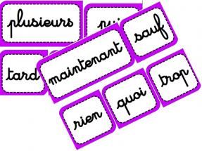 Mots invariables CE1