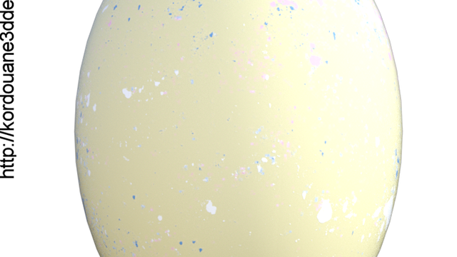 Tube d’œuf de Pâques jaune (render-image)