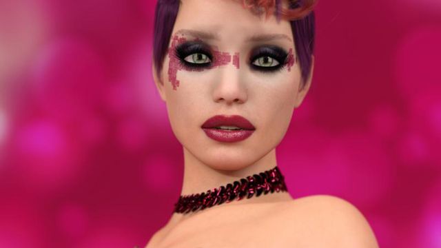 Portrait femme maquillage original  (DazStudio)