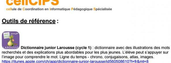 Liste d’Apps pour l’inclusion des élèves à besoins particuliers (IOS)