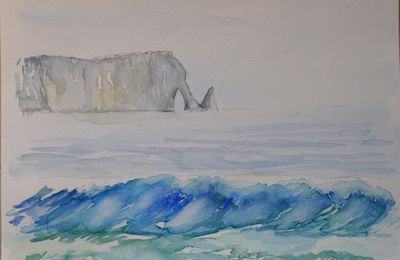 Aquarelles des falaises Normandes...