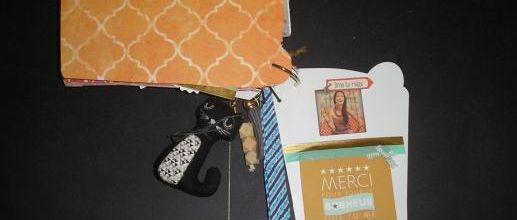 Mini-album recyclage : mes pages - partie 11