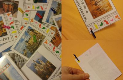 Mes clothespin cards sur les monuments du monde