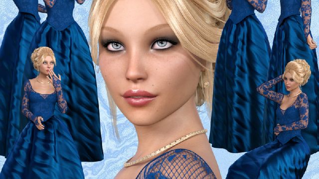 Lana : Femme blonde classique (tube-poser-render)