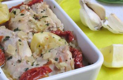 Lapin au citron et aux tomates confites