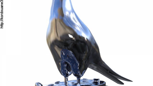 Tube de statue de pigeon (render-image)