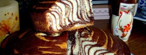 Le cake zébré