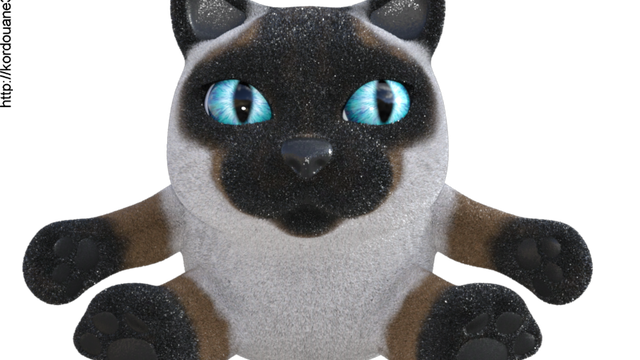 Tube de chat en peluche (render-image)