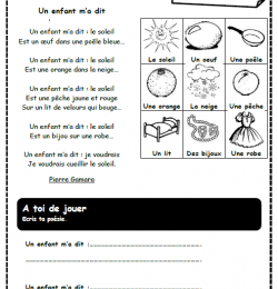Un enfant m'a dit...