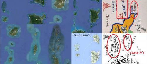 Les petites îles ou ilots sur les cartes de Kidd N°5 et N°6, de KO SAMUI. (Albert Fagioli) (Photos Google Earth/Maps)