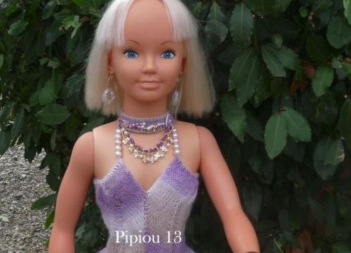  Robe Adriana  pour poupée maxi :encours termin