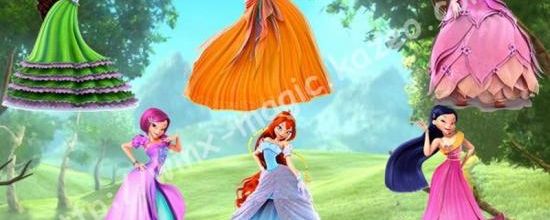 Winx Club Aventure Magique: les Winx dans leur robe de bal