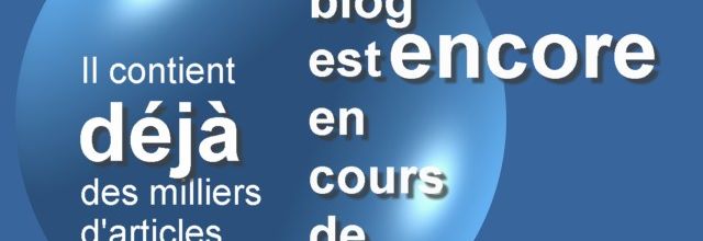 Nouvelles du blog...
