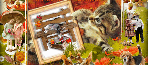 ENFANTS ANIMAUX EN AUTOMNE