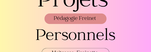 Les projets personnels 