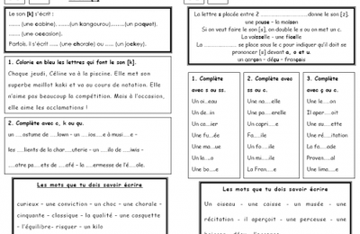 Leçons d'orthographe CM
