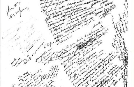 * Marcel Moreau : Feuille manuscrite (1996)