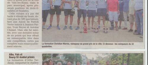 Le Sacre villeneuvois de Marres / Dauphiné du 22/08/2018