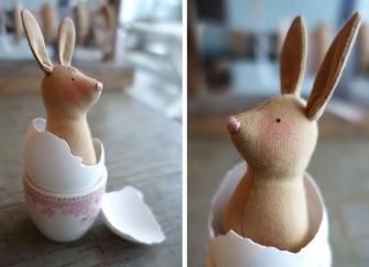 Petit lapin de tissu